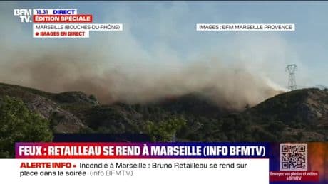 Incendie à Marseille: le ministre de l'Intérieur, Bruno Retailleau, attendu ce mardi soir à la cité phocéenne