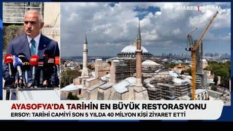 Ayasofya’da tarihin en büyük restorasyonu