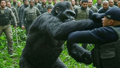 Viral battle of 100 men vs one gorilla goes viral - here's what you need to know
