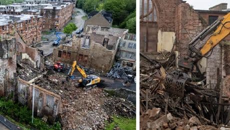Two workers in hospital after 'incident' during demolition of Scotland's 'Chernobyl'