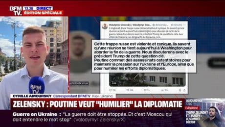 Ukraine: Volodymyr Zelensky juge que les frappes russes visent à "humilier les efforts diplomatiques"