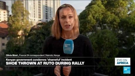 Shoe thrown at Kenya's Ruto during rally, government condemns 'shameful' incident