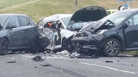 Four rushed to hospital after horror three-vehicle crash on Fife road