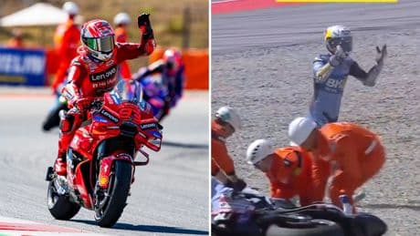 Marc Márquez acaricia su noveno Mundial tras su victoria en la sprint de Cataluña y la caída de su hermano Álex