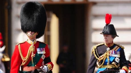 Princess Anne proudly rides at Trooping the Colour following horror horse accident