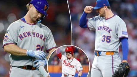 Mets’ losing streak hits five as familiar woes bite again in blowout loss to Phillies
