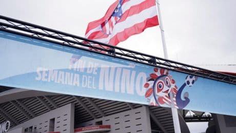 La lluvia respetó el Día del Niño del Atlético de Madrid