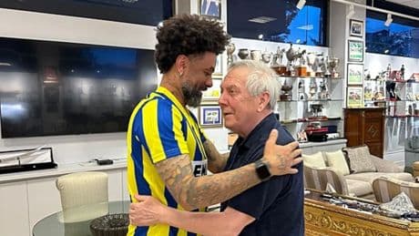 Cristian Baroni, Aziz Yıldırım'ı ofisinde ziyaret etti