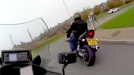 Idiot yob snared after driving motorbike into freezing river & catching HYPOTHERMIA to evade cops in high-speed chase