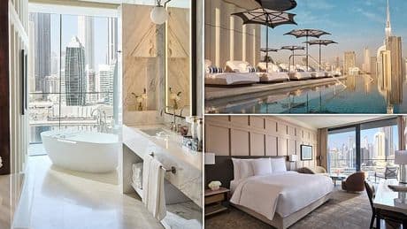 A (bath)room with a view: Inside The Lana Dorchester Collection hotel which offers an understated elegance and breath-taking vistas for those in search of the 'anti-bling' Dubai