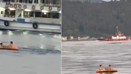 İstanbul'da şişme botla denize açılan 2 çocuk kurtarıldı