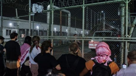 Migrants upset by quality of meals rebel inside NJ detention facility and four escape amid massive police response