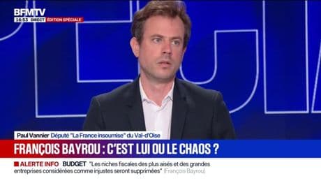 Vote de confiance du 8 juin: "François Bayrou, c'est de l'histoire ancienne", estime Paul Vannier, député LFI