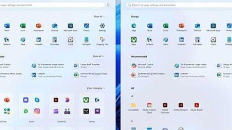 Windows 11 başlat menüsü yenileniyor