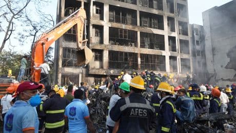 For recovery and investigation of Air India crash, authorities contend with the risk of struck sites collapsing.