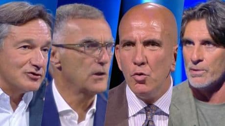 &quot;Vlahovic? Lo tengo&quot;: Bergomi romantico, &quot;macello&quot; Di Canio, David impressiona. L'analisi Juve a Sky