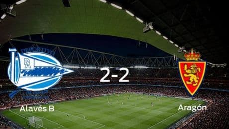 El Alavés B y el Deportivo Aragón se reparten los puntos tras su empate a dos