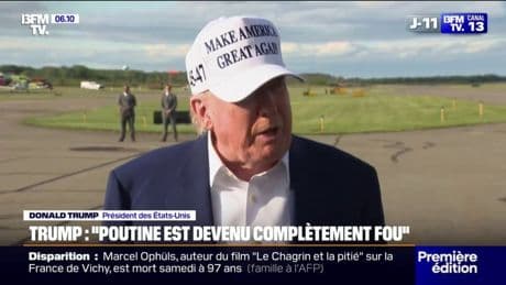 "Il est devenu complètement fou": Donald Trump change de cap sur Vladimir Poutine