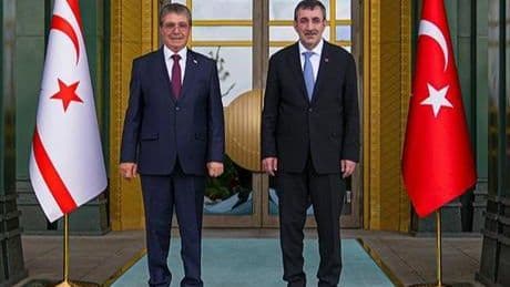 Cumhurbaşkanı Yardımcısı Yılmaz, KKTC Başbakanı ile görüştü