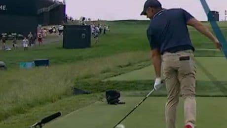 Rory McIlroy smashes tee marker and throws club in furious US Open meltdown as he issues three-word media snub