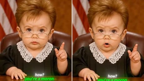 Judge Judy is still the smartest voice on TV — even as an AI baby
