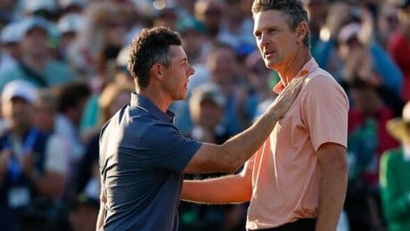 Justin Rose shares what he told Rory McIlroy in Amanda Balionis Masters chat