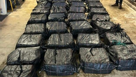 Dramatic moment police storm boat and seize  over £300m-worth of cocaine off Australian coast