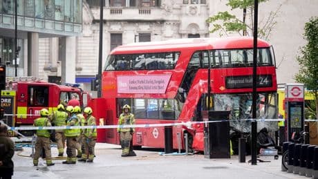 London bus crash latest: Several injured after bus crashes into pedestrians outside busy station