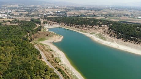Bolu'daki Gölköy Barajı'nda su seviyesi düştü