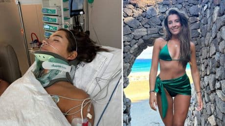 Donna (25) liep een dwarslaesie op tijdens een vakantie: ’Meteen voelde ik dat het mis was’