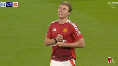 Bizarre moment Man United star Rasmus Hojlund is hauled off the pitch to remove a SMART WATCH - after wearing it for 45 MINUTES!