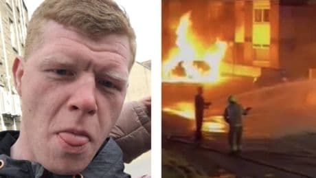 'Scotland's dumbest criminal' set fire to himself while torching cars for gang