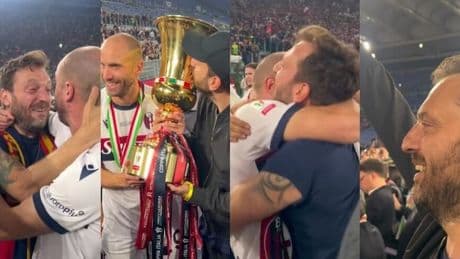 &quot;Questa sera sei...Bologna&quot;, Cremonini scatenato per la vittoria della Coppa Italia