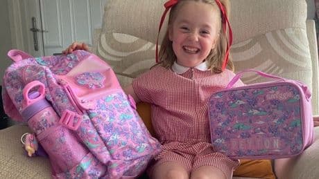 First day at school for Lanarkshire youngster who was Scotland's youngest Covid patient