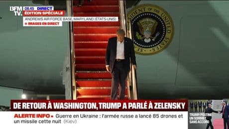 Sommet Trump-Poutine: de retour d'Alaska, Donald Trump a atterri sur la base d'Andrews dans le Maryland