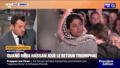 EDITO - "Une opération de communication": Rima Hassan accueillie par des centaines de manifestants propalestiniens sur la place de la République après son retour en France