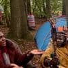 Moment furious locals confront 'delusional' African 'Queen' in Scottish woodland - after she moved there with her husband and his handmaiden