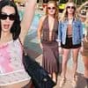 Charli XCX turns heads in a white lace crop top as she joins Cara Delevingne and Amelia Dimoldenberg leading the British stars at Coachella