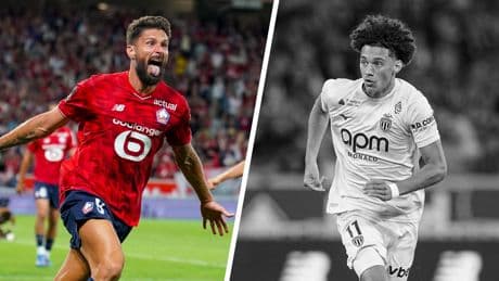 Lille-Monaco : Giroud comme chez lui, les ratés d’Akliouche... Les tops et flops