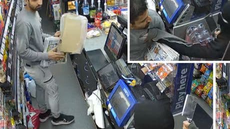 Shop staff share terror as meat cleaver thug launched attack before £2k till raid