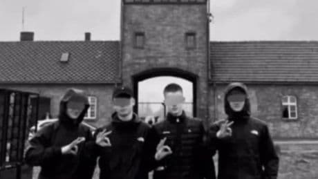 Fury after students make neo-Nazi gesture at Auschwitz and post pictures online