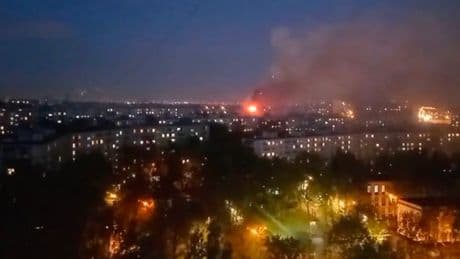 Huge Ukrainian drone strike shuts down all four major Moscow airports as blaze rips through capital