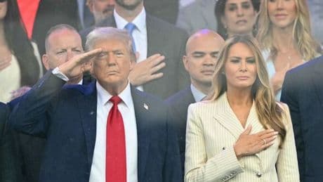 Melania Trump's true feelings about Donald's parade laid bare as he 'slumps' on camera