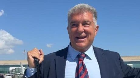 Laporta comanda la expedición del Barça hacia Lisboa