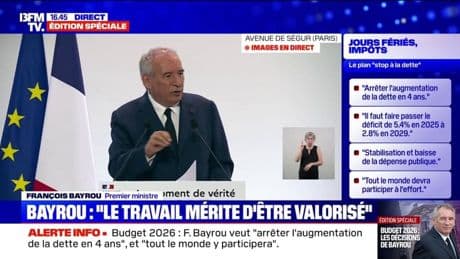"Nous allons déposer un projet de loi à l'automne contre la fraude sociale et fiscale", annonce François Bayrou