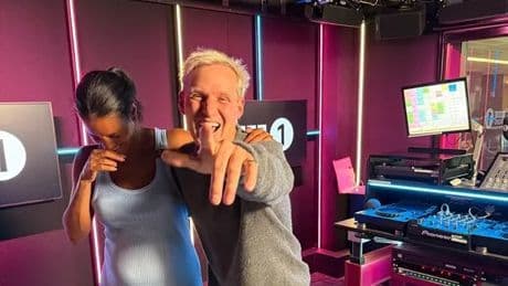 Pregnant Vick Hope tearful as she bids goodbye to Radio 1 co-stars on her last day