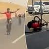 Cocky cyclist hit with instant karma after celebrating race win metres from the finish line