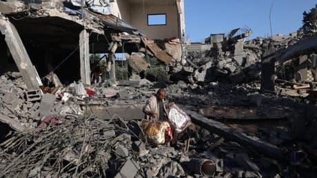 Israeli air strikes kill eight, including pregnant woman, in Gaza, rescuers say