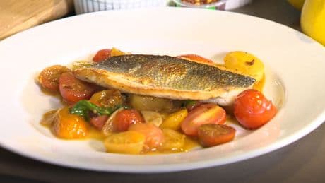 Simply Delicious Recipe: Branzino with cherry tomatoes
