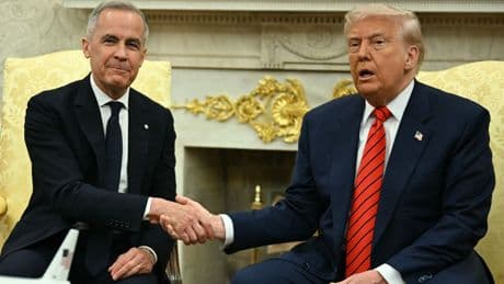 Carney bezoekt Trump, die herhaalt dat Canada beter af is als 51ste staat van VS